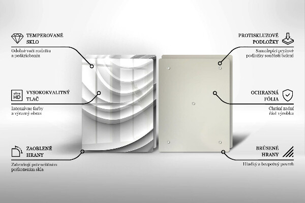 Tocător sticlă Linii geometrice