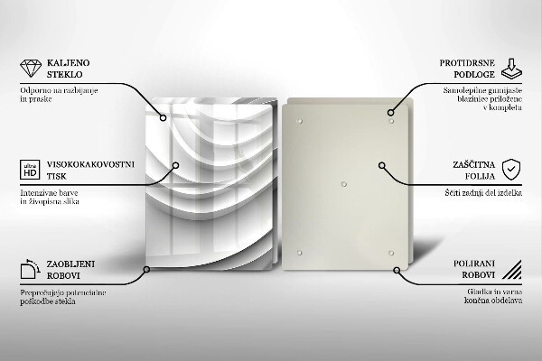 Tocător sticlă Linii geometrice