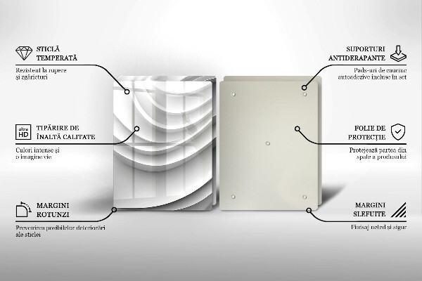 Tocător sticlă Linii geometrice