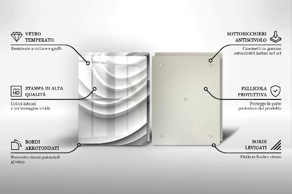 Tocător sticlă Linii geometrice