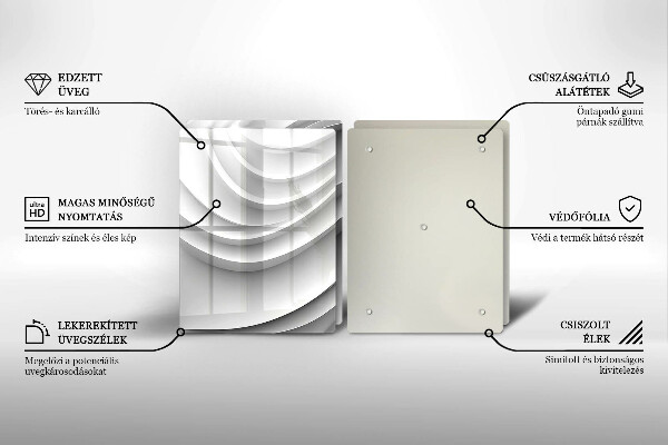 Tocător sticlă Linii geometrice