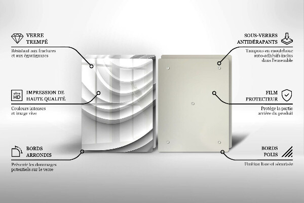 Tocător sticlă Linii geometrice