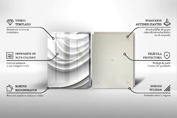 Tocător sticlă Linii geometrice