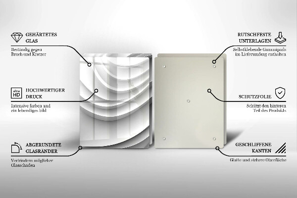 Tocător sticlă Linii geometrice