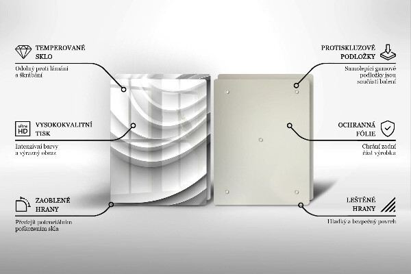 Tocător sticlă Linii geometrice