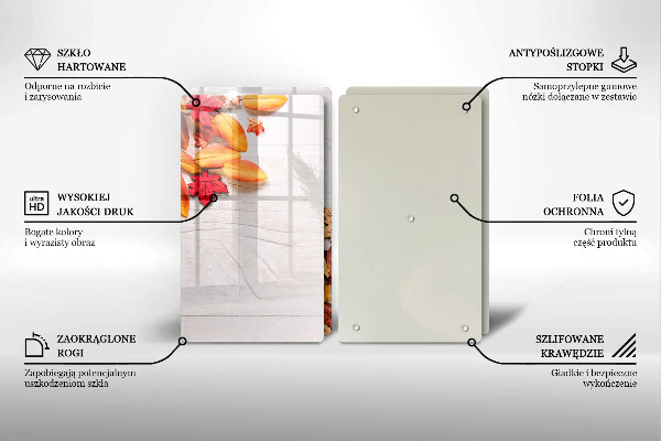 Tocător sticlă Frunze de toamna