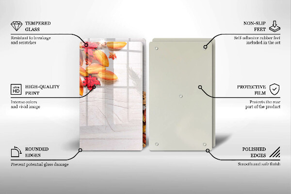 Tocător sticlă Frunze de toamna