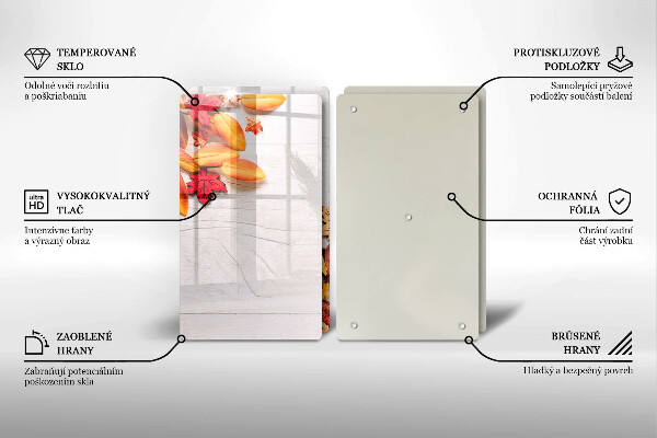 Tocător sticlă Frunze de toamna