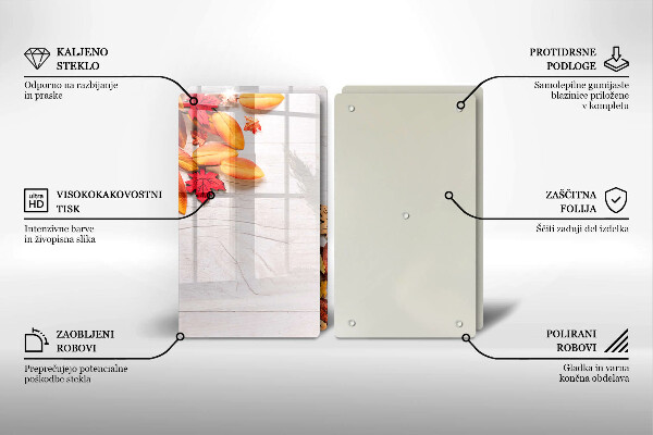 Tocător sticlă Frunze de toamna