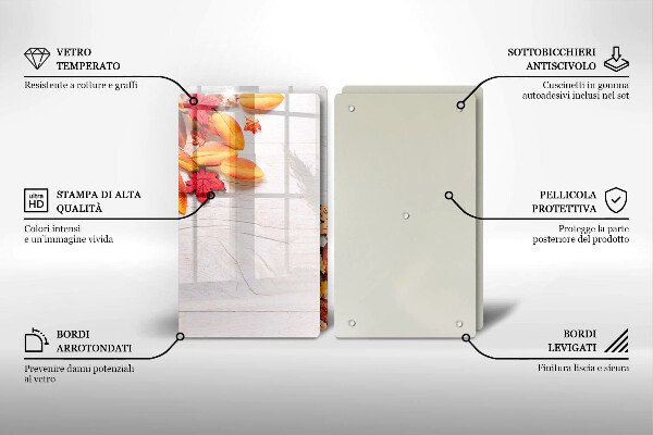Tocător sticlă Frunze de toamna