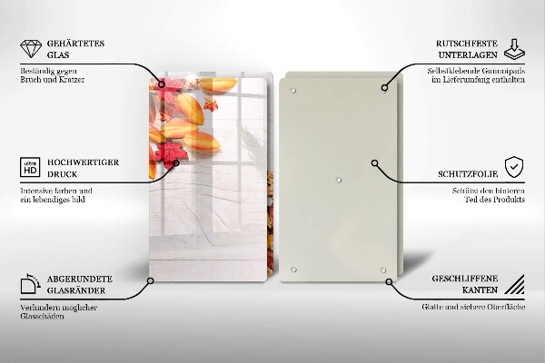 Tocător sticlă Frunze de toamna