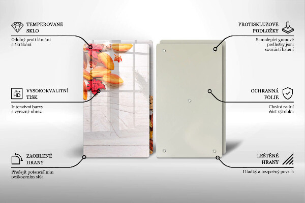 Tocător sticlă Frunze de toamna