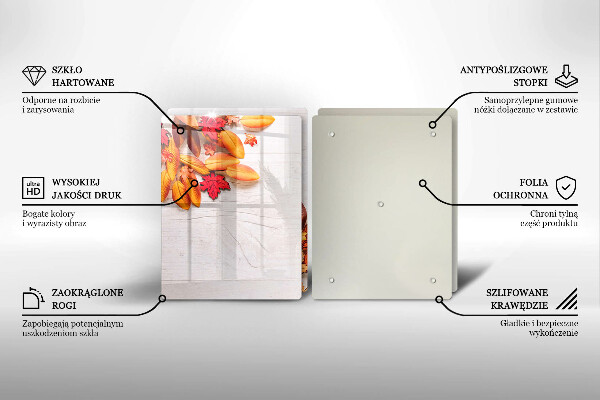 Tocător sticlă Frunze de toamna