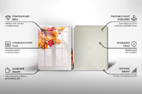 Tocător sticlă Frunze de toamna