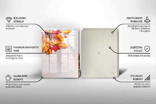 Tocător sticlă Frunze de toamna