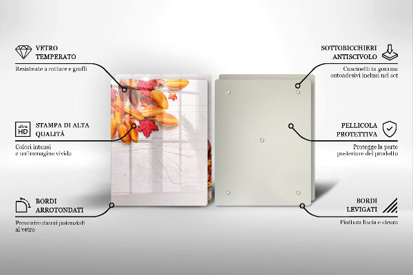 Tocător sticlă Frunze de toamna