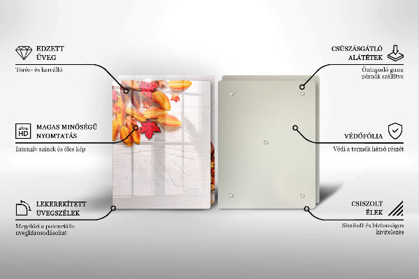 Tocător sticlă Frunze de toamna