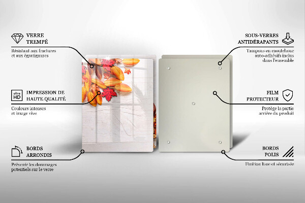 Tocător sticlă Frunze de toamna