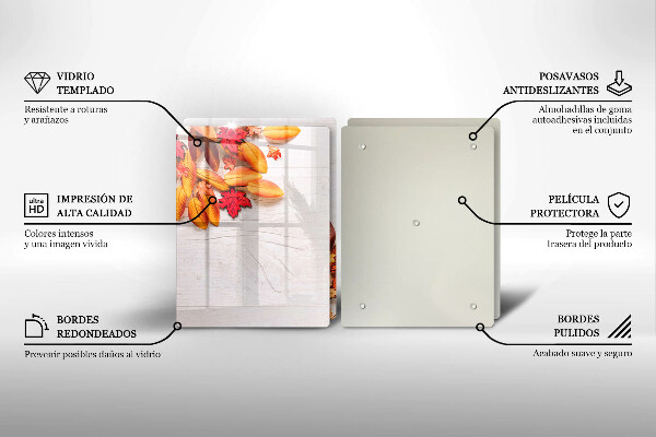 Tocător sticlă Frunze de toamna