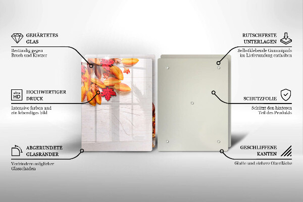 Tocător sticlă Frunze de toamna