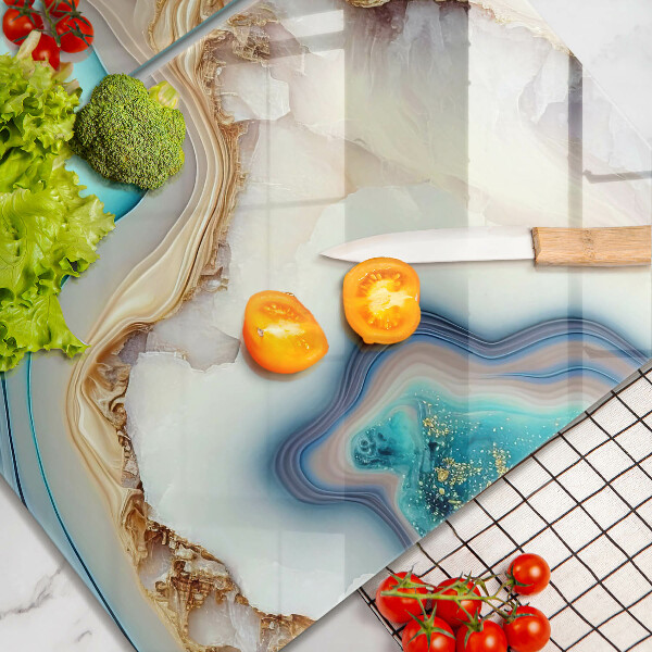 Tocător sticlă Marmură multicoloră