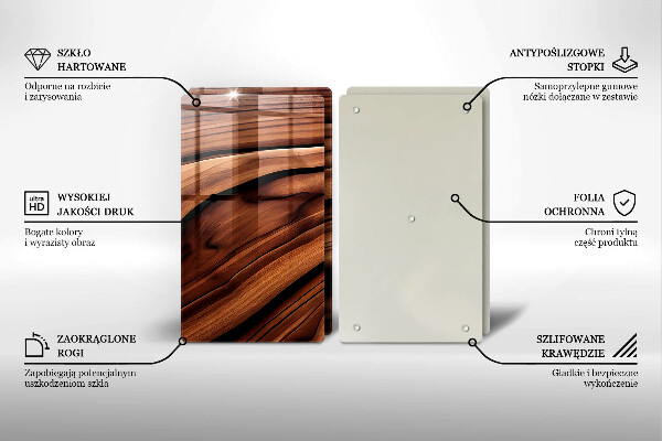 Tocător sticlă Structura din lemn