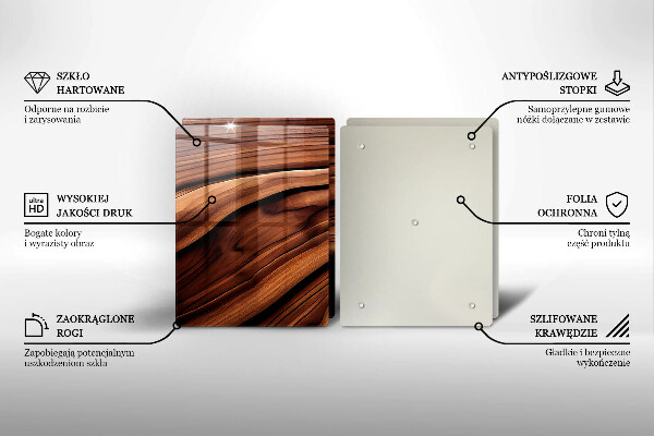 Tocător sticlă Structura din lemn