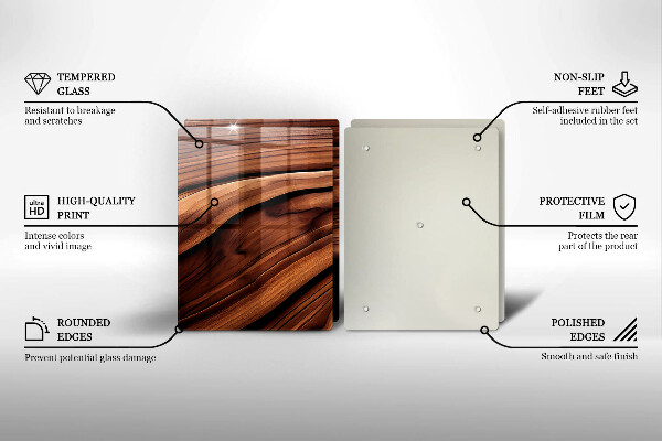 Tocător sticlă Structura din lemn