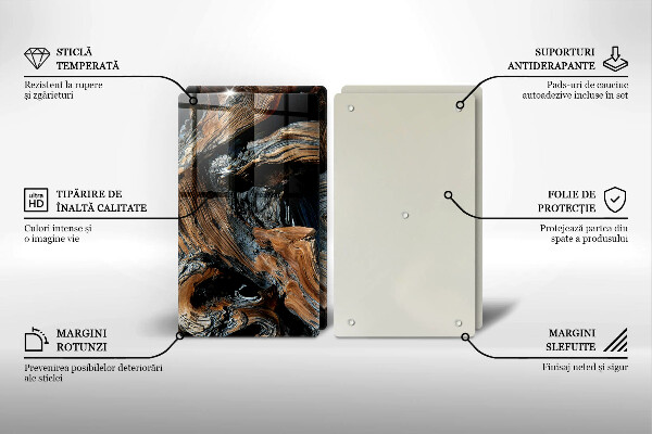 Tocător sticlă Model abstract