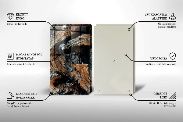 Tocător sticlă Model abstract