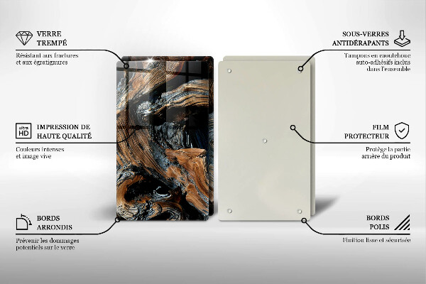 Tocător sticlă Model abstract