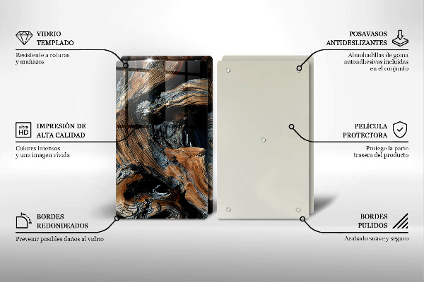 Tocător sticlă Model abstract