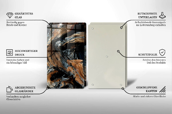 Tocător sticlă Model abstract