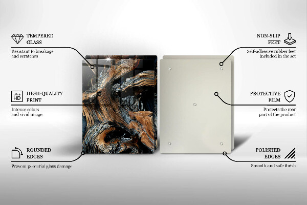 Tocător sticlă Model abstract