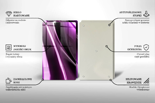 Tocător sticlă Abstracție violet