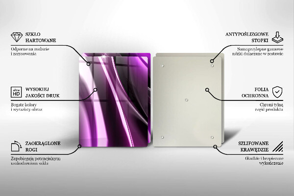 Tocător sticlă Abstracție violet