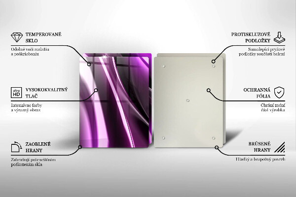 Tocător sticlă Abstracție violet