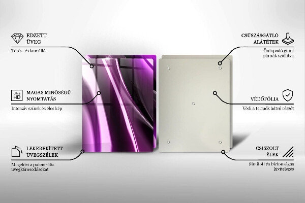 Tocător sticlă Abstracție violet