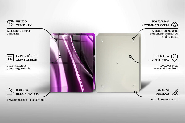 Tocător sticlă Abstracție violet