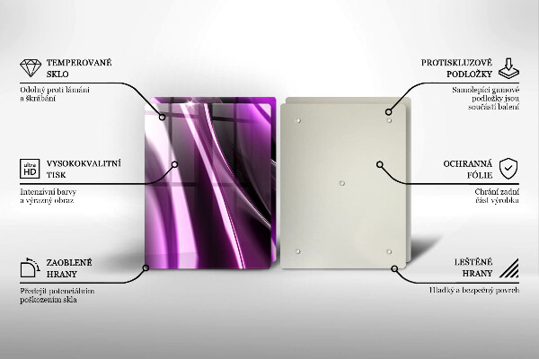 Tocător sticlă Abstracție violet