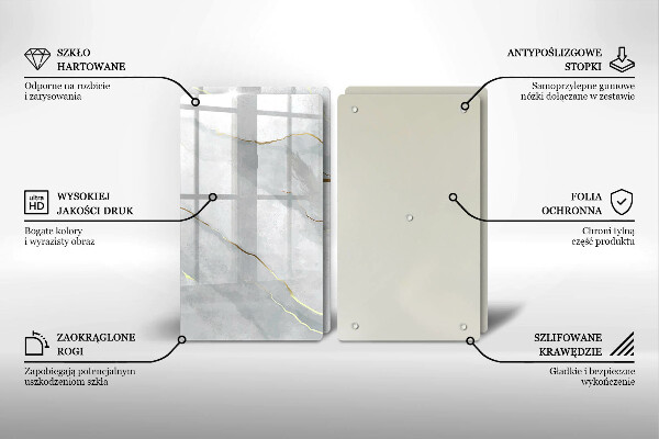 Tocător sticlă Textura de piatră