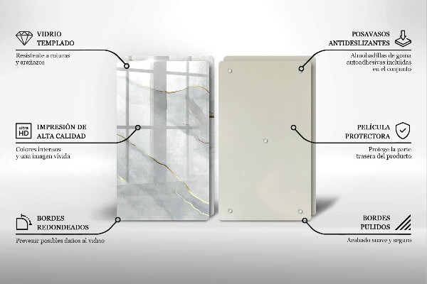 Tocător sticlă Textura de piatră