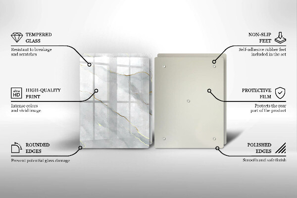 Tocător sticlă Textura de piatră