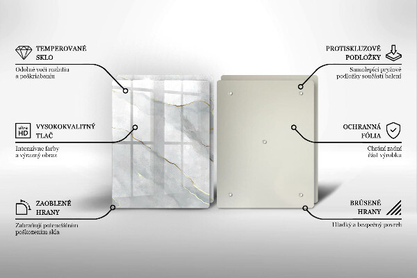 Tocător sticlă Textura de piatră