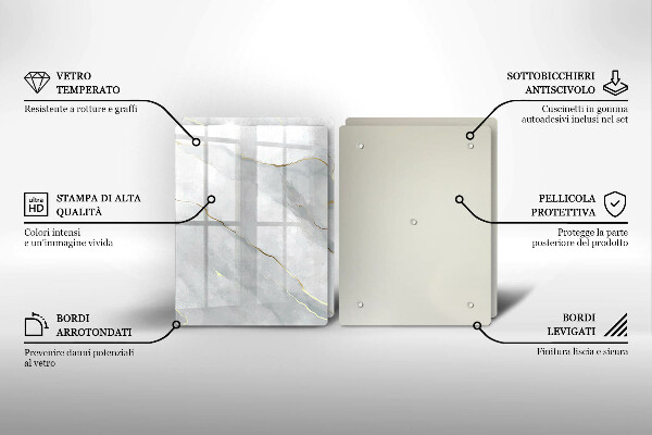 Tocător sticlă Textura de piatră