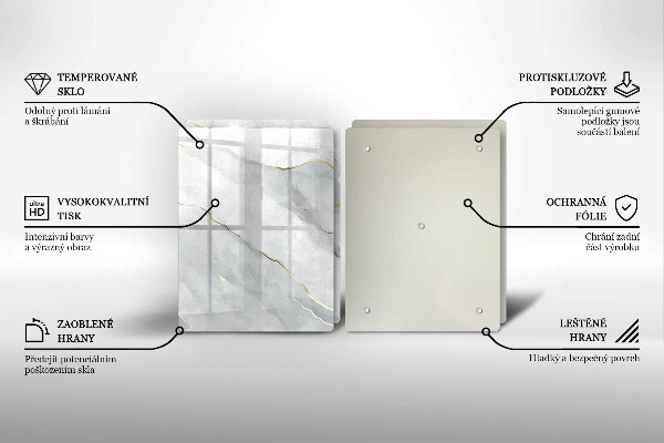 Tocător sticlă Textura de piatră