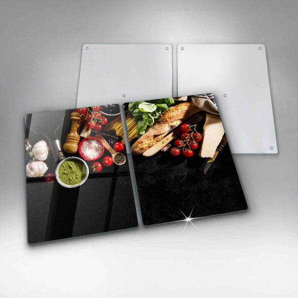 Tocător sticlă Ingrediente și condimente italiene