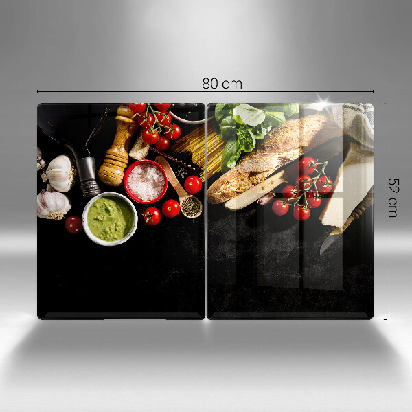 Tocător sticlă Ingrediente și condimente italiene