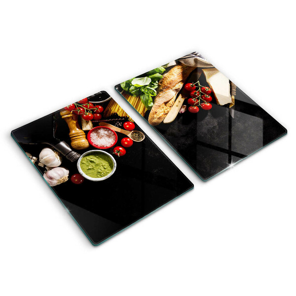 Tocător sticlă Ingrediente și condimente italiene