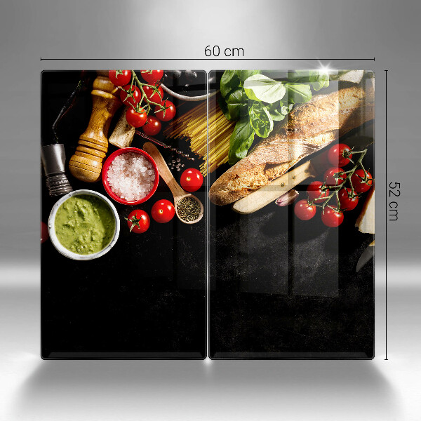 Tocător sticlă Ingrediente și condimente italiene